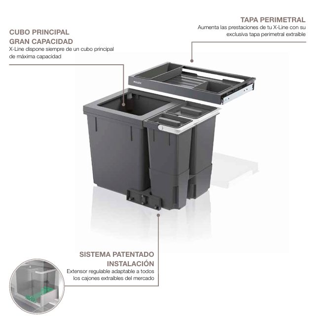 Cubo de gaveta gran capacidad - Imagen 3